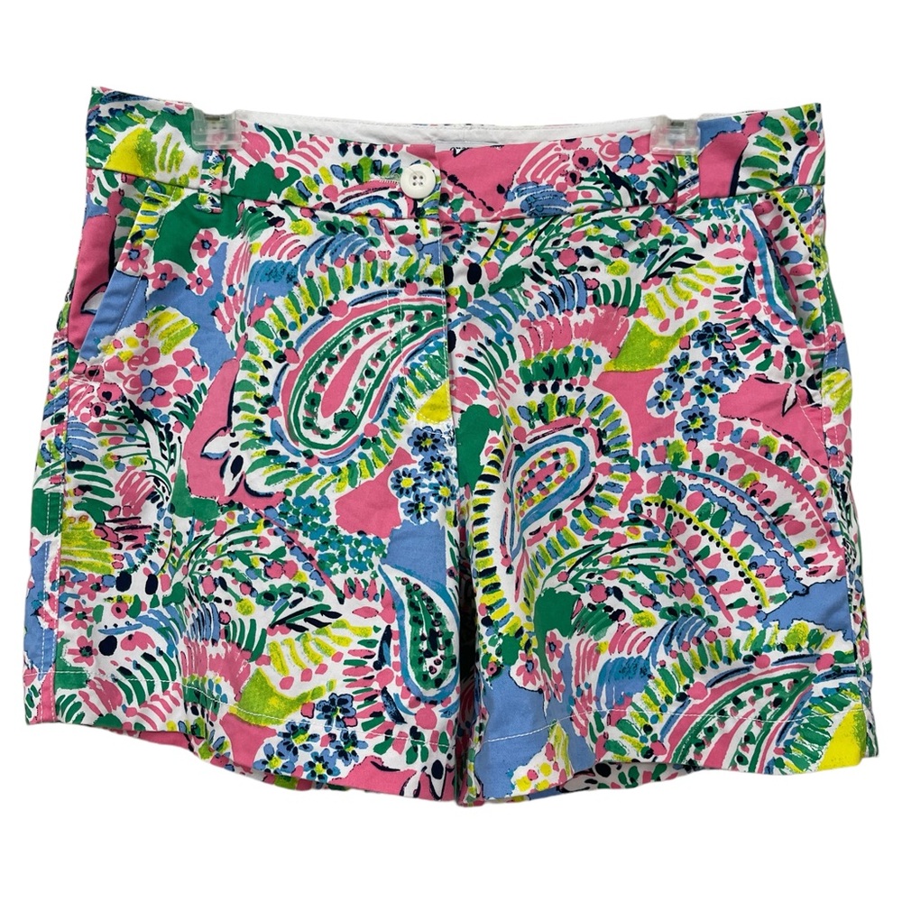 Crown & Ivy | Women's 5” Caroline Short | Pink Paisley Print| Size 6|